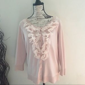 THE LIMITED girly ruffle front cardigan